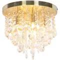 QAZQA Smart taklampe gull med glass inkl. 6 Wifi G9 - Medusa