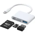 JOYROOM Lightning til USB OTG-adapter Joyroom S-H142 SD-kortleser, Micro SD (hvit)