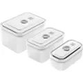 Demeyere ZWILLINGVakuumbeholdere Fresh & Save 3 stk S, M og L PlastHvitOppbevaringsbokserFra Homeroom