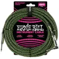 Ernie Ball 6077 10ft Straight-Angle Instrument Cable Black/Green