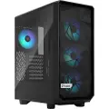 Fractal Design Meshify 2 Compact Lite - Mid tower - ATX - sidepanel med vindu (herdet glass) - ingen strømforsyning (ATX) - sort TG lys fargetone - USB/lyd