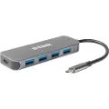 D-Link DUB-2340 - hub - 5 ports USB-hub - 5 porter - Grå