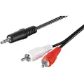 Goobay 51701, 3.5mm, Hankjønn, 2 x RCA, Hankjønn, 0,5 m, Sort, Rød, Hvit