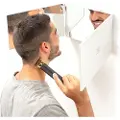 24hShop Baderomsspeil med sammenleggbart design og LED-belysning