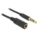 DeLOCK - Lydforlengelseskabel - mini-phone stereo 3.5 mm hunn til mini-phone stereo 3.5 mm hann - 50 cm - svart