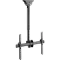 Techly - Monteringssett (takmontering, monteringsbrakett, teleskopstang) - for flatpanel - stål - svart - skjermstørrelse: 37-70 - takmonterbar