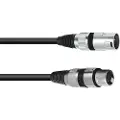 Omnitronic 30220405, XLR (3-pin), Hankjønn, XLR (3-pin), Hunkjønn, 1 m, Sort