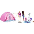 Barbie To Ting Fra Malibu Og Brooklyn Med Campingtelt For Dukker