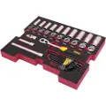 Stanley FATMAX TSTAK, Støpselsett, 3/8, Metrisk, 20 hoder, 10,11,12,13,14,15,16,17,18,19 mm
