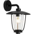 QAZQA Moderne utendørs vegglampe sort - Khana