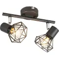 QAZQA Art Deco justerbar spotlight svart 2-lys - Mosh 2