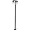 QAZQA Lanterne sort med klart glass 200 cm 3-lys IP44 - Sfera