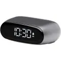 Lexon Minut, Digital vekkerklokke, Oval, Metallisk, LCD, Batteri, 5 V