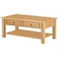 Loft 24 Loft24Salongbord med 2 skuffer i furu natur InesBrunSofabordFra Homeroom