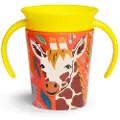Munchkin læringskopp med håndtak, giraff, Miracle 360 Wildlove, 6 måneder+, 177 ml, 05183301
