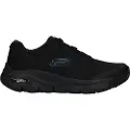 SKECHERS for man. 232040 Arch Fit shoes black (44), Fabric, Flat, Laces, Casual, Sport, Multisport