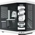 HYTE Y70 Touch - Mid tower - utvidet ATX (E-ATX) - sidepanel med vindu (glass) - ingen strømforsyning (ATX) - hvit - USB/lyd