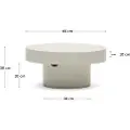 Kave Home Kave HomeSofabord Aiguablava, diameter 66 cmHvitSofabordFra Homeroom