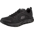 SKECHERS for man. 52631 Track shoes black (40), Fabric, Flat, 1 to 3 cm, Sport, Running