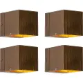 QAZQA Sett med 4 smarte vegglamper mørk bronse 8 cm inkl. Wifi G9 - Transfer
