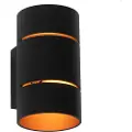 QAZQA Smart vegglampe svart med gullinnside inkl. WiFi G9 - Ria