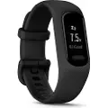 Garmin vívosmart 5 - Aktivitetssporer med bånd - silikon - svart - båndbredde: S/M - monokrom - Bluetooth, ANT+ - 24.5 g