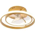 QAZQA Takvifte gull 46,5 cm inkl. LED med fjernkontroll - Kees