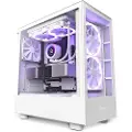 NZXT H series H5 Elite - Mid tower - utvidet ATX (E-ATX) - sidepanel med vindu (herdet glass) - ingen strømforsyning - hvit - USB/lyd
