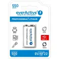 EverActive Professional+ Lithium USB-C oppladbart 9V-batteri - 550mAh
