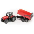 BRUDER Massey Ferguson 7480 tractor with tipping trailer toy