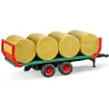 BRUDER Bale transport trailer with 8 round bales toy
