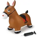 Jamara Hopping animal horse brown with pump, Dyr, 1 år, Brun