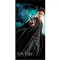 Licens Harry Potter håndkle - 70x140 cm - 100% bomull - Mykt badehåndkle med Harry Potter og hans tryllestav