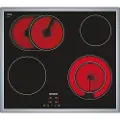 Siemens iQ300 ET645HN17E - Keramisk komfyrtopp - 4 plater - Nisje - bredde: 56 cm - dybde: 49 cm - med pynt av rustfritt stål - svart/rustfritt stål