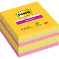 Post-It Super Sticky Notes linjerede 101mmx101mm 90ark/blk 6blk/pak Carnival farvekollektion