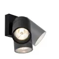 QAZQA Utendørs vegglampe sort AR70 justerbar IP44 - Solo
