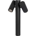 QAZQA Stående utelampe sort 50 cm 2-lys justerbar - Duo