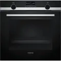 Siemens iQ500 HB579GBS0 - Ovn - innebygd - fordypning - bredde: 56 cm - dybde: 55 cm - høyde: 58.5 cm - med selvrens - Klasse A - rustfritt stål