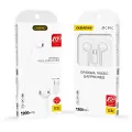 Dudao X3C kablede USB-C-hodetelefoner med innvendige ører - hvit