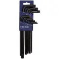 Irimo Torx-nøglesæt, sort, 9 dele, alle størrelser er markeret på holderen for bedre overblik, T10 T15 T20 T25 T27 T30 T40 T45 T50