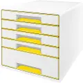 Leitz WOW CUBE - Skuffskap - 5 skuffer - for A4 Maxi - gul