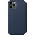 Apple Folio - Lommebok for mobiltelefon - lær - dyphavsblå - for iPhone 11 Pro