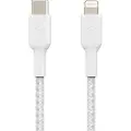 Belkin BoostCharge - Lightning-kabel - 24 pin USB-C hann til Lightning hann - 2 m - hvit - USB Power Delivery (18 W)