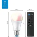 Wiz Wi-Fi BLE 60W A60 E27 RGB 2PK + Remote