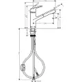 Hansgrohe HG Focus M43 køkkenarmatur 150 - med udtrækstud, 1jet krom