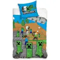 MCU Minecraft Creeper Enderman Gamer Sengetøj - 100 procent bomuld