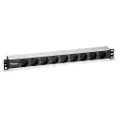 Equip 19-tommers Strømskinne For Rack Med 9 Uttak Strømskinne For Rack Med 8 Uttak 1.8 M