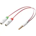 Sandberg Headset Converter - Hodesettadapter - 4-polsminijakk hann til mini-phone stereo 3.5 mm hunn - for Apple iPad/iPhone/iPod