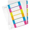 Leitz Registrer utskrivbare PP A4+ 1-6 WOW farger - (20 stk.)