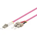 Goobay - Nettverkskabel - SC multimode (hann) til LC multimode (hann) - 2 m - fiberoptikk - 50 / 125 my - OM4 - halogenfri - fiolett